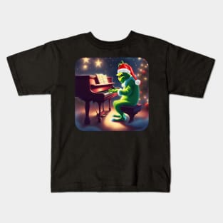 Grinch Piano Kids T-Shirt